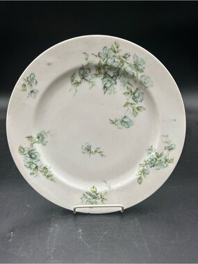 Haviland Limoges France Plate with blue and Green Floral, plate wall
